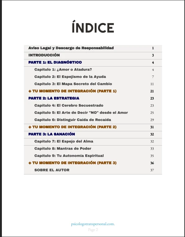 Indice Ebook Amar Sin Destruirse